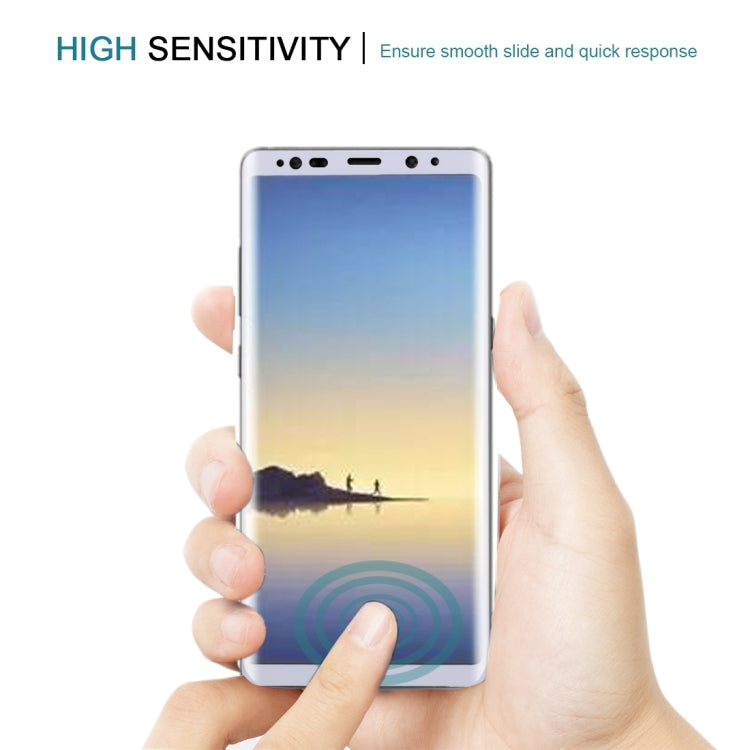 25 PCS For Galaxy Note 8 0.3mm 9H Surface Hardness 3D Curved Silk-screen Full Screen Tempered Glass Screen Protector