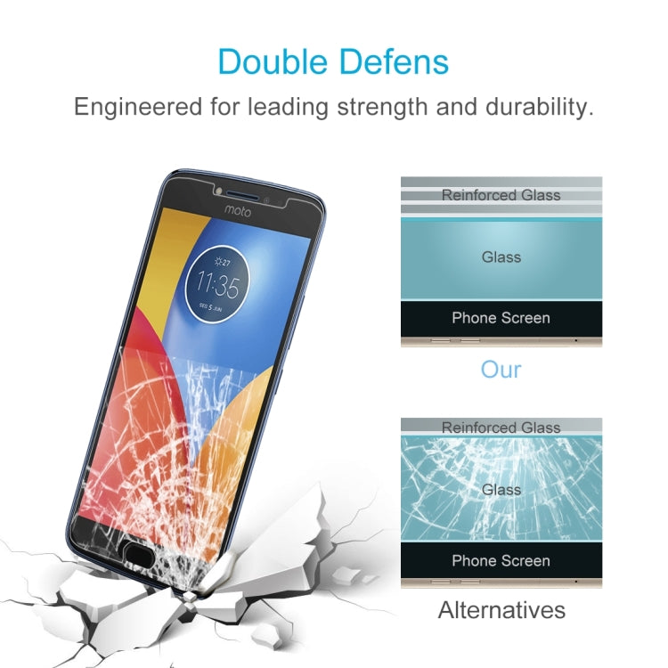 2 PCS for Motorola Moto E4 0.3mm 9H Surface Hardness 2.5D Explosion-proof Tempered Glass Non-full Screen Film