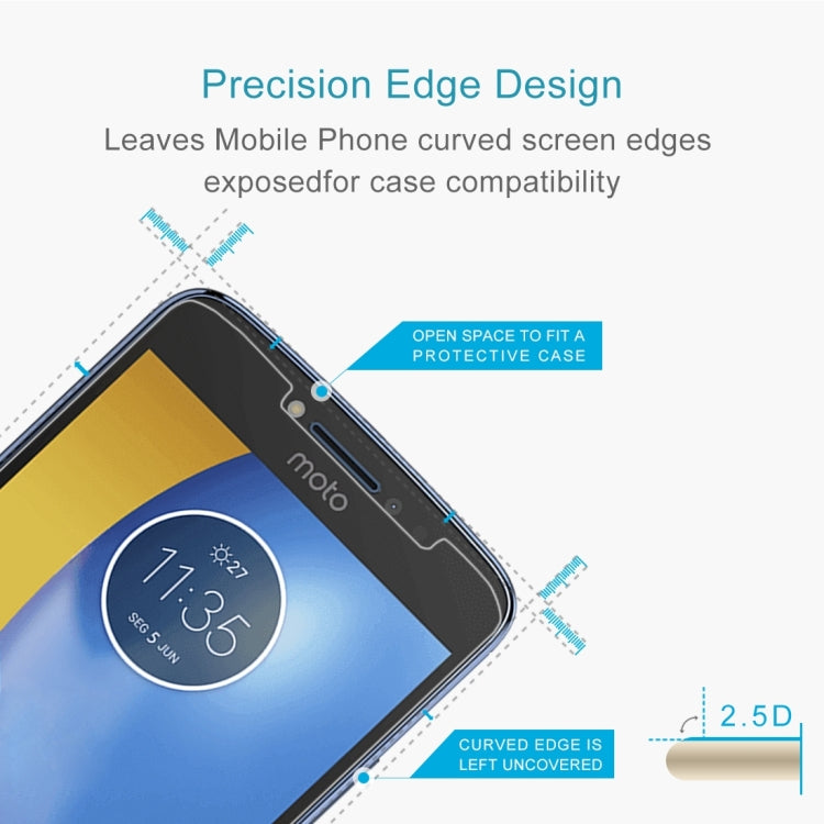 100 PCS for Motorola Moto E4 0.3mm 9H Surface Hardness 2.5D Explosion-proof Tempered Glass Non-full Screen Film