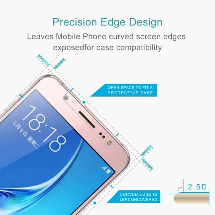 10 PCS for Galaxy J5 (2017) / J530 (US Version) 0.3mm 9H Surface Hardness 2.5D Explosion-proof Tempered Glass Non-full Screen Film