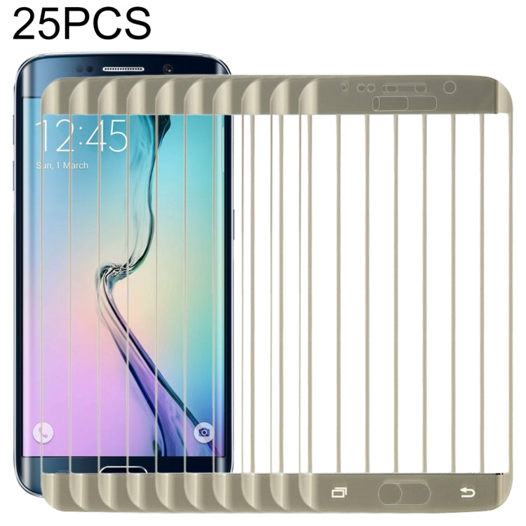 25 PCS For Galaxy S6 edge 0.3mm 9H Surface Hardness 3D Explosion-proof Colorized Electroplating Tempered Glass Full Screen Film