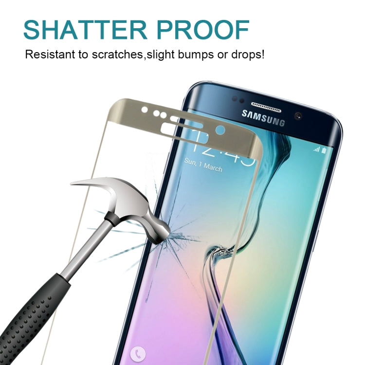 25 PCS For Galaxy S6 edge 0.3mm 9H Surface Hardness 3D Explosion-proof Colorized Electroplating Tempered Glass Full Screen Film