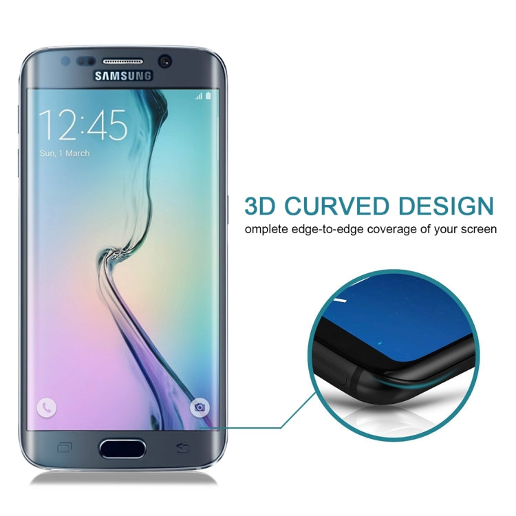 25 PCS For Galaxy S6 Edge 0.2mm 9H Surface Hardness 3D Curved Surface Full Screen Cover Explosion-proof Tempered Glass Film