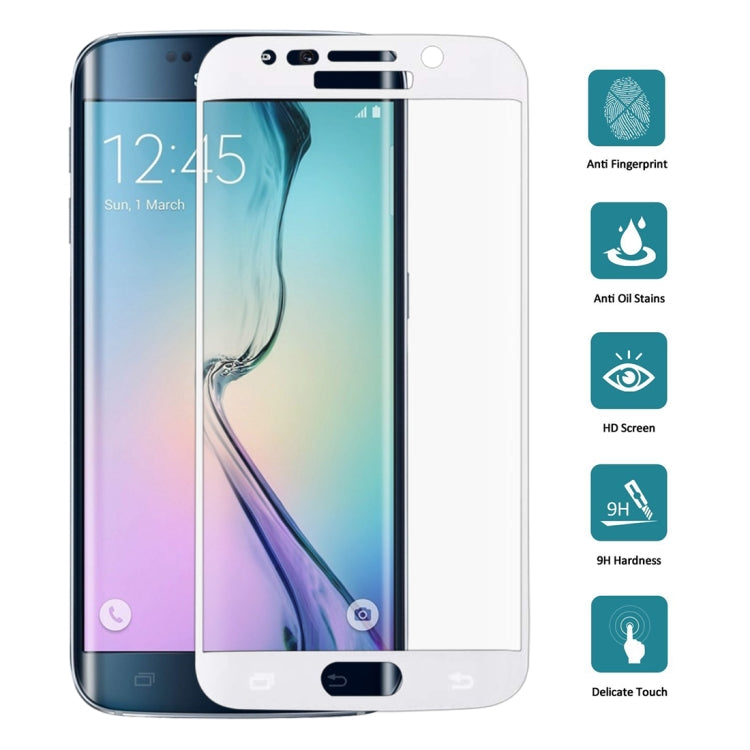 25 PCS For Galaxy S6 Edge 0.2mm 9H Surface Hardness 3D Curved Surface Full Screen Cover Explosion-proof Tempered Glass Film
