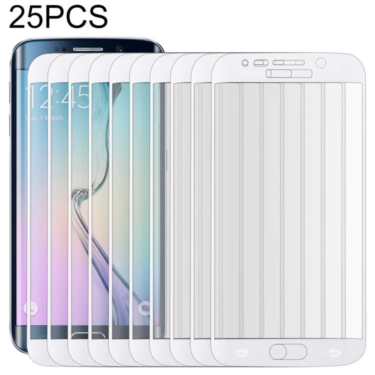 25 PCS For Galaxy S6 Edge Plus / G928 0.3mm 9H Surface Hardness 3D Curved Surface Full Screen Cover Explosion-proof Tempered Glass Film
