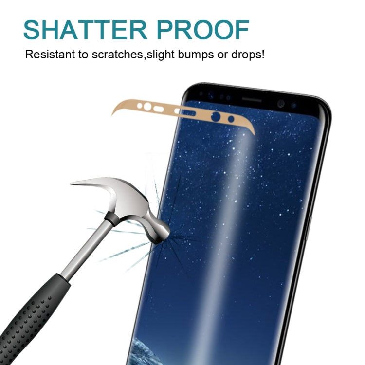25 PCS For Galaxy S8 / G950 0.3mm 9H Surface Hardness 3D Curved Silk-screen Full Screen Tempered Glass Screen Protector