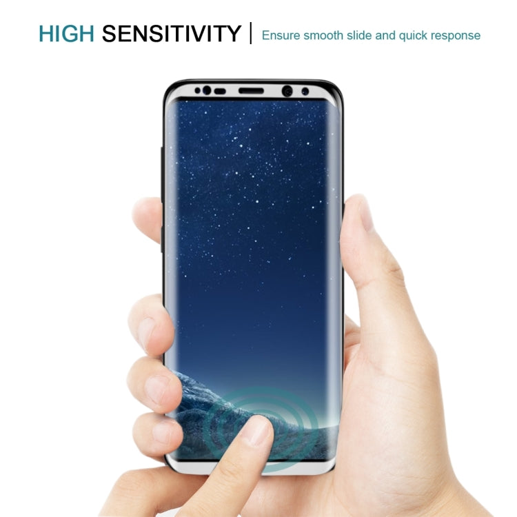 25 PCS For Galaxy S8 / G950 0.3mm 9H Surface Hardness 3D Curved Silk-screen Full Screen Tempered Glass Screen Protector