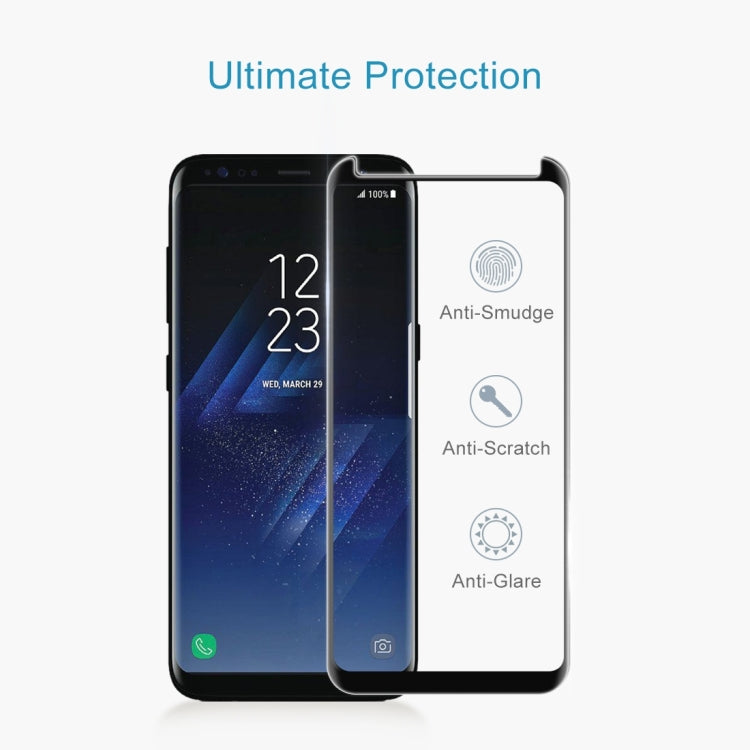 25 PCS For Galaxy S8 / G950 Case Friendly Screen Curved Tempered Glass Film
