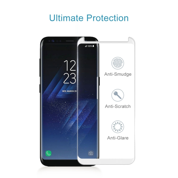 25 PCS For Galaxy S8 / G950 Case Friendly Screen Curved Tempered Glass Film
