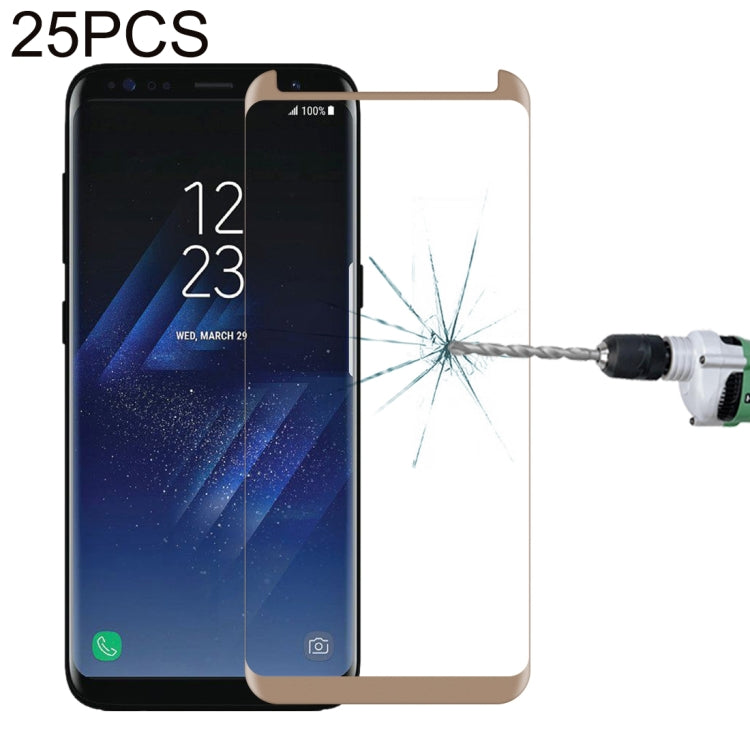 25 PCS For Galaxy S8 Plus / G955 0.26mm 9H Surface Hardness 3D Explosion-proof Non-full Edge Glue Screen Curved Case Friendly Tempered Glass Film