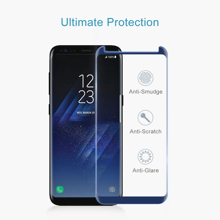 25 PCS For Galaxy S8 Plus / G955 0.26mm 9H Surface Hardness 3D Explosion-proof Non-full Edge Glue Screen Curved Case Friendly Tempered Glass Film
