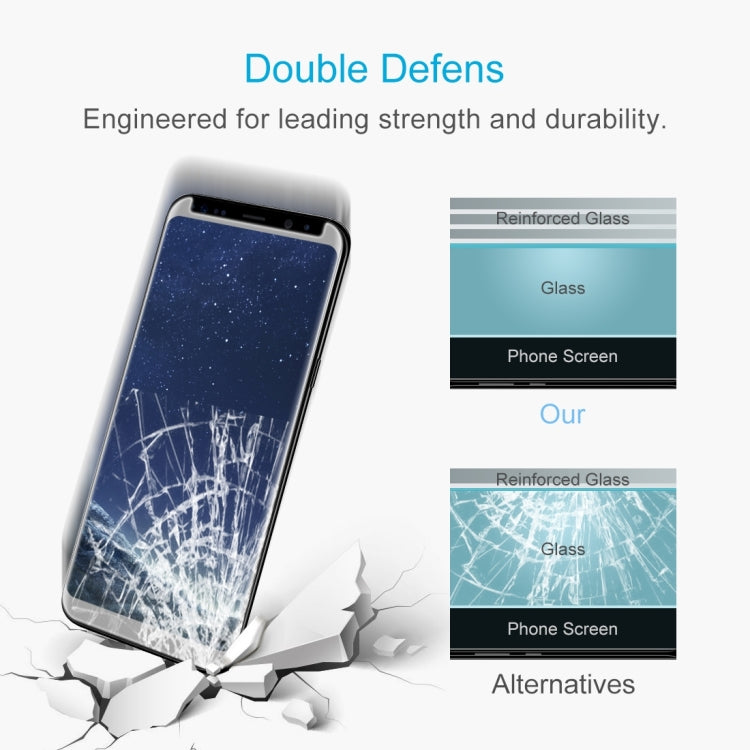 25 PCS For Galaxy S8 Plus / G955 0.26mm 9H Surface Hardness 3D Explosion-proof Non-full Edge Glue Screen Curved Case Friendly Tempered Glass Film