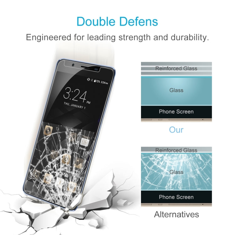 10 PCS for  Blackview P2 Lite 0.26mm 9H Surface Hardness Explosion-proof Non-full Screen Tempered Glass Screen Film