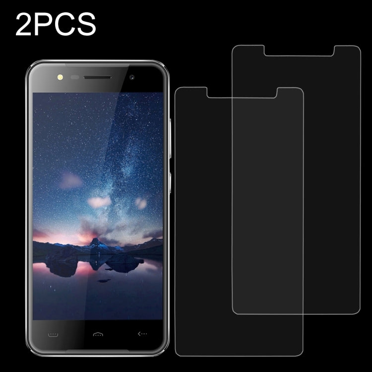 2 PCS for  HOMTOM HT37 0.26mm 9H Surface Hardness Explosion-proof Non-full Screen Tempered Glass Screen Film