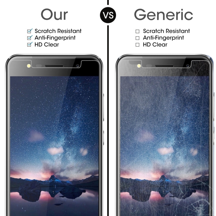 2 PCS for  HOMTOM HT37 0.26mm 9H Surface Hardness Explosion-proof Non-full Screen Tempered Glass Screen Film