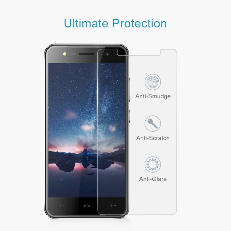2 PCS for  HOMTOM HT37 0.26mm 9H Surface Hardness Explosion-proof Non-full Screen Tempered Glass Screen Film