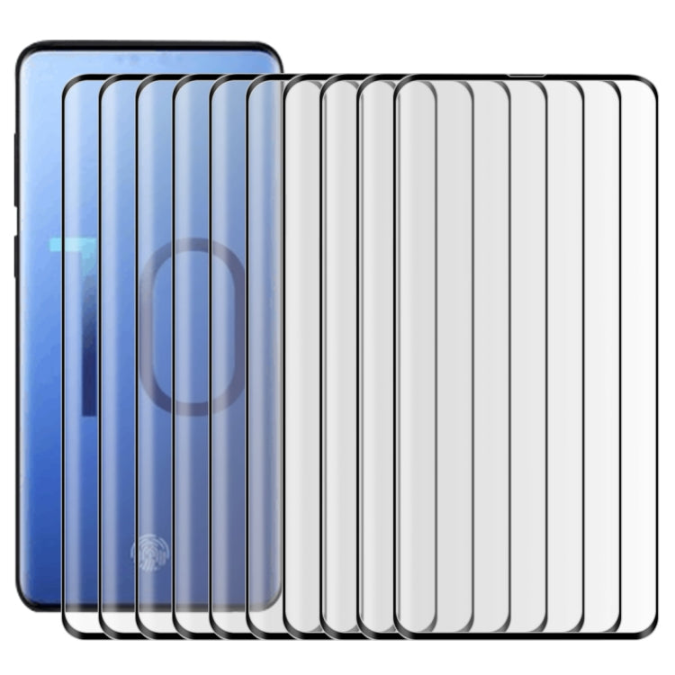 25 PCS For Galaxy S10 0.3mm 9H Surface Hardness 3D Curved Edge Tempered Glass Screen Protector, Fingerprint Unlock Is Not Supported