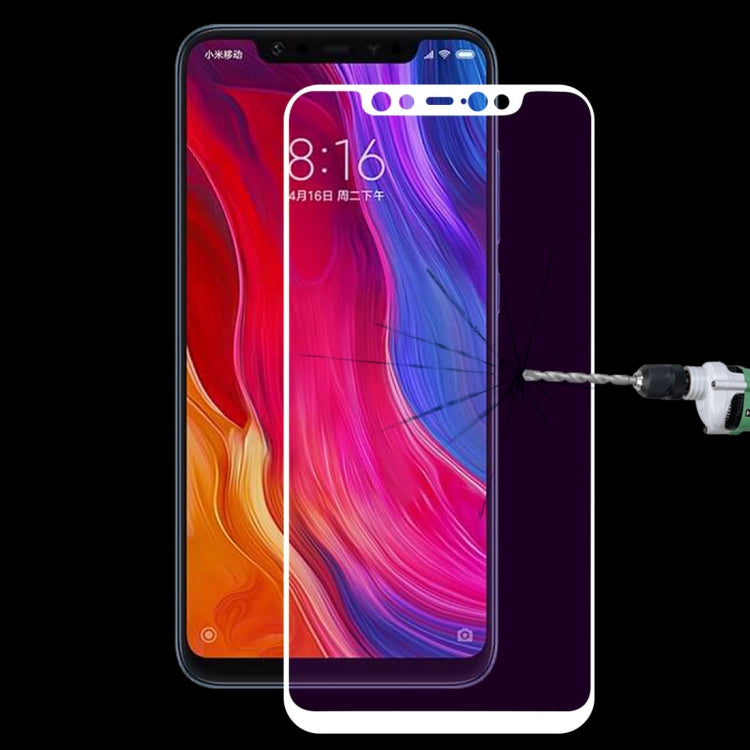 Ultra Thin 9H 3D Anti Blue-ray Full Screen Carbon Fiber Tempered Glass Film for Xiaomi Mi 8