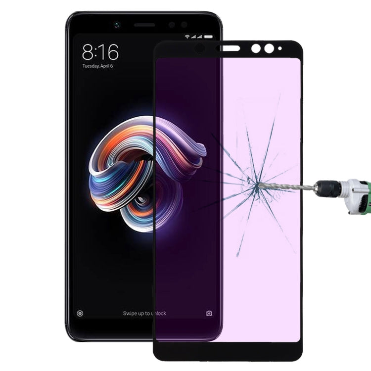 Ultra Thin 9H 3D Anti Blue-ray Full Screen Carbon Fiber Tempered Glass Film for Xiaomi Redmi Note 5