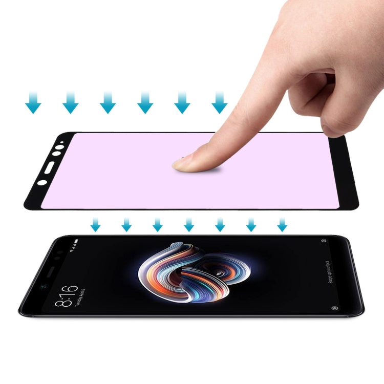 Ultra Thin 9H 3D Anti Blue-ray Full Screen Carbon Fiber Tempered Glass Film for Xiaomi Redmi Note 5