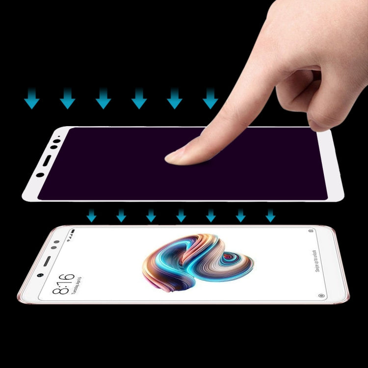 Ultra Thin 9H 3D Anti Blue-ray Full Screen Carbon Fiber Tempered Glass Film for Xiaomi Redmi Note 5