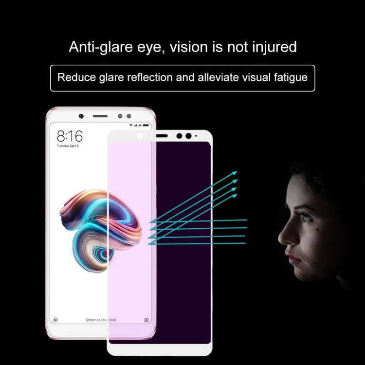 Ultra Thin 9H 3D Anti Blue-ray Full Screen Carbon Fiber Tempered Glass Film for Xiaomi Redmi Note 5