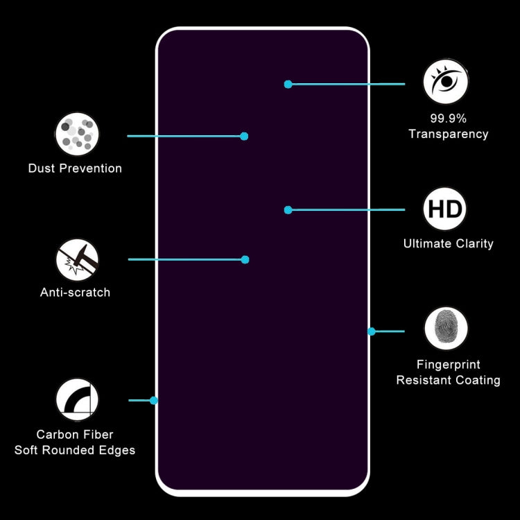 Ultra Thin 9H 3D Anti Blue-ray Full Screen Carbon Fiber Tempered Glass Film for Huawei Honor Magic 2