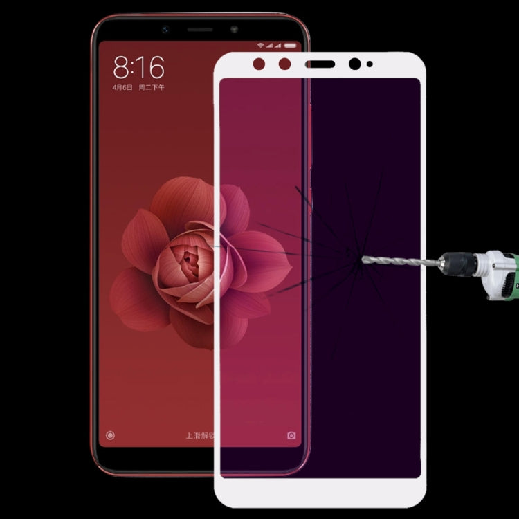 Ultra Thin 9H 3D Anti Blue-ray Full Screen Carbon Fiber Tempered Glass Film for Xiaomi Mi 6X / A2
