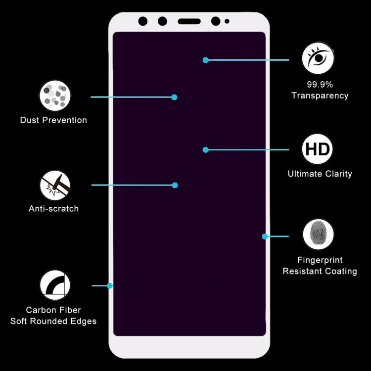 Ultra Thin 9H 3D Anti Blue-ray Full Screen Carbon Fiber Tempered Glass Film for Xiaomi Mi 6X / A2