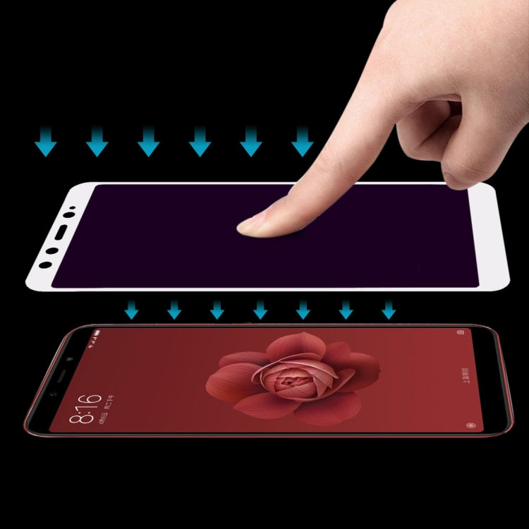 Ultra Thin 9H 3D Anti Blue-ray Full Screen Carbon Fiber Tempered Glass Film for Xiaomi Mi 6X / A2