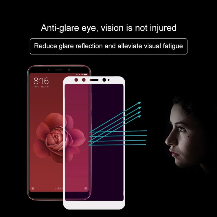 Ultra Thin 9H 3D Anti Blue-ray Full Screen Carbon Fiber Tempered Glass Film for Xiaomi Mi 6X / A2