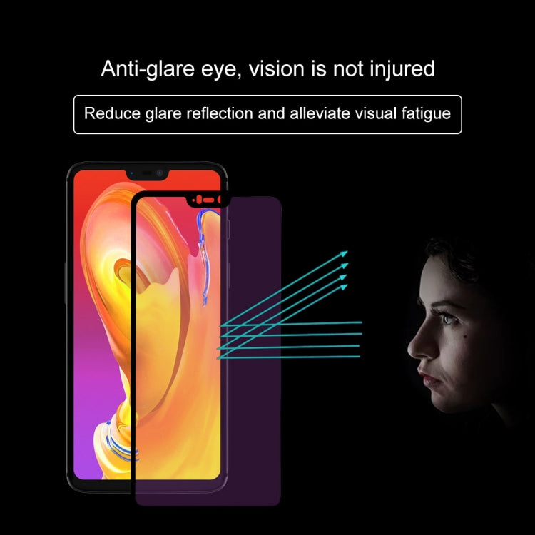 Ultra Thin 9H 3D Anti Blue-ray Full Screen Carbon Fiber Tempered Glass Film for OnePlus 6