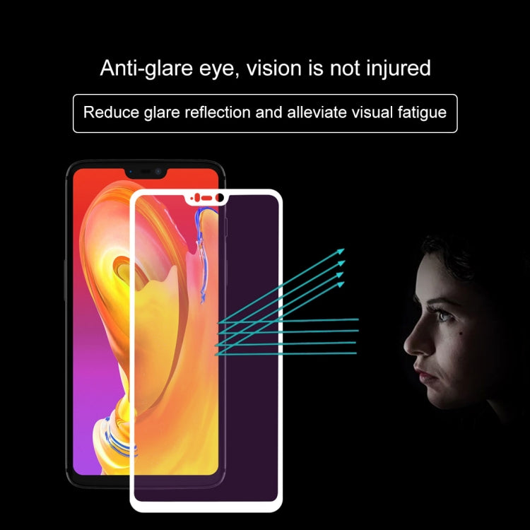 Ultra Thin 9H 3D Anti Blue-ray Full Screen Carbon Fiber Tempered Glass Film for OnePlus 6