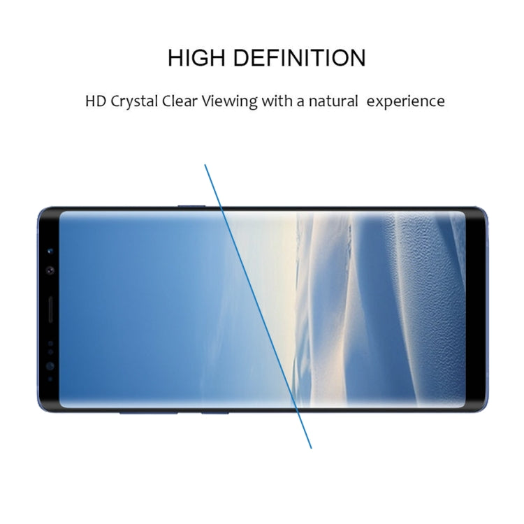 25 PCS For Galaxy Note8 0.3mm 9H Surface Hardness 2.5D Curved Edge Full Screen Full Glue Tempered Glass Film (Black)