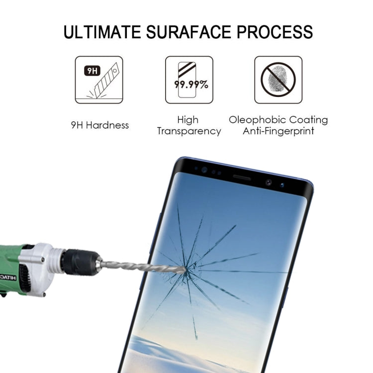 25 PCS For Galaxy Note8 0.3mm 9H Surface Hardness 2.5D Curved Edge Full Screen Full Glue Tempered Glass Film (Black)