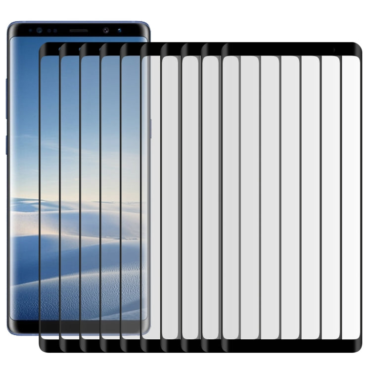 25 PCS For Galaxy Note8 0.3mm 9H Surface Hardness 2.5D Curved Edge Full Screen Full Glue Tempered Glass Film (Black)