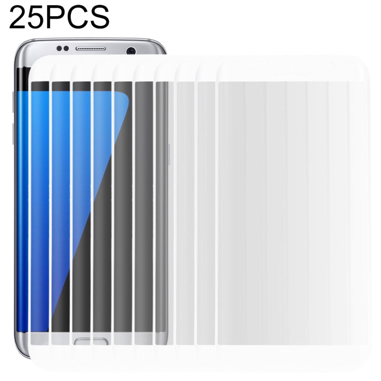 25 PCS For Galaxy S7 Edge / G935 0.26mm 9H Surface Hardness 3D Explosion-proof Colorized Silk-screen Tempered Glass Full Screen Film