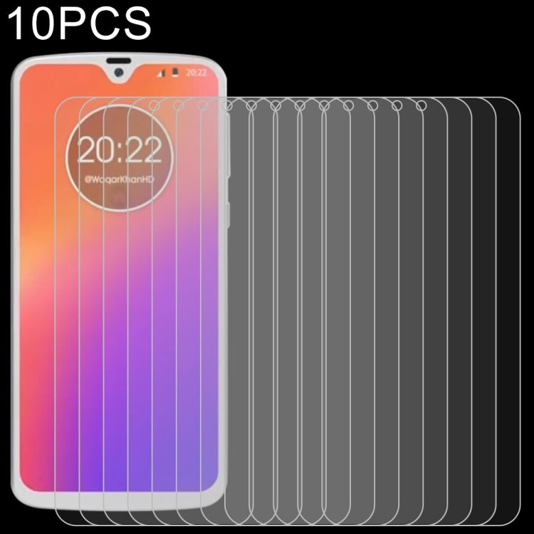 10 PCS 0.26mm 9H 2.5D Explosion-proof Tempered Glass Film for Motorola Moto G7+