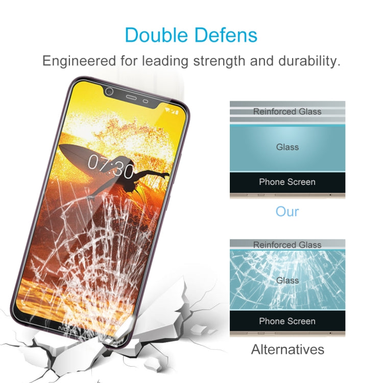 100 PCS 0.26mm 9H 2.5D Explosion-proof Tempered Glass Film for Nokia 8.1