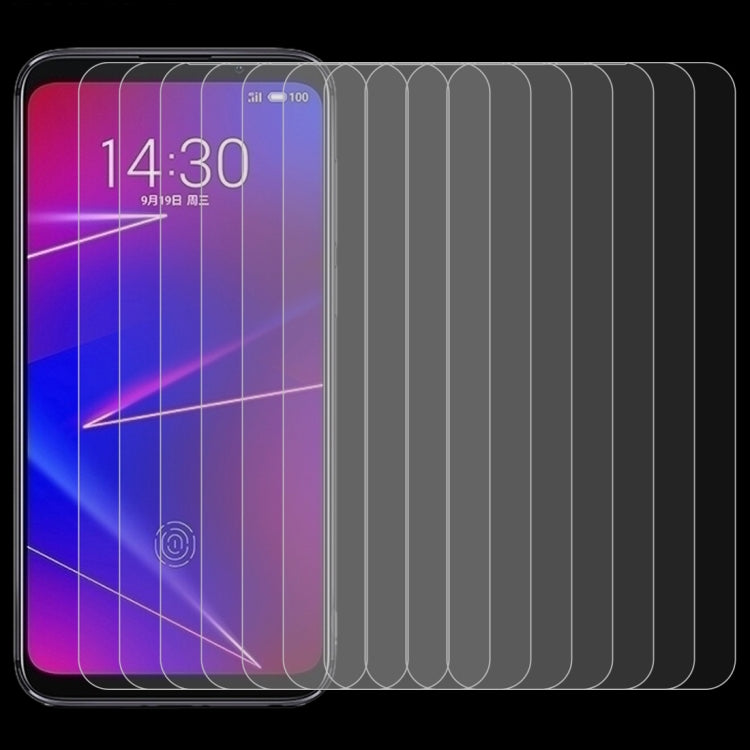 100 PCS 0.26mm 9H 2.5D Explosion-proof Tempered Glass Film for Meizu 16X
