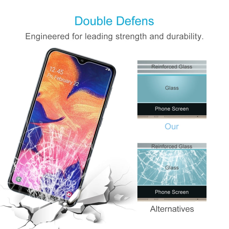 100 PCS 0.26mm 9H 2.5D Tempered Glass Film for Galaxy A10 / M10