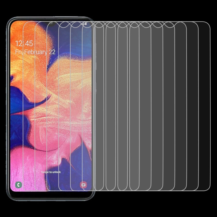 100 PCS 0.26mm 9H 2.5D Tempered Glass Film for Galaxy A10 / M10