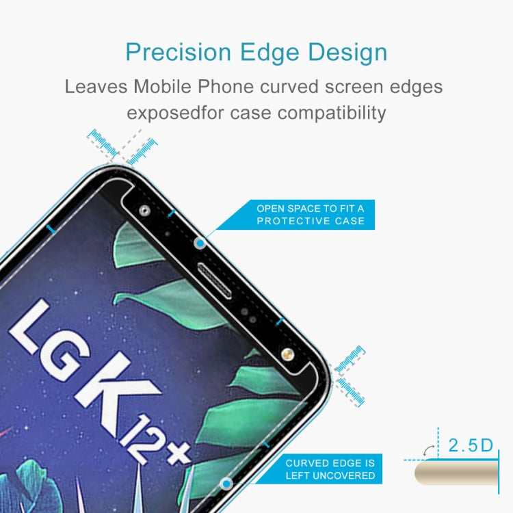 10 PCS 0.26mm 9H 2.5D Tempered Glass Film for LG K40