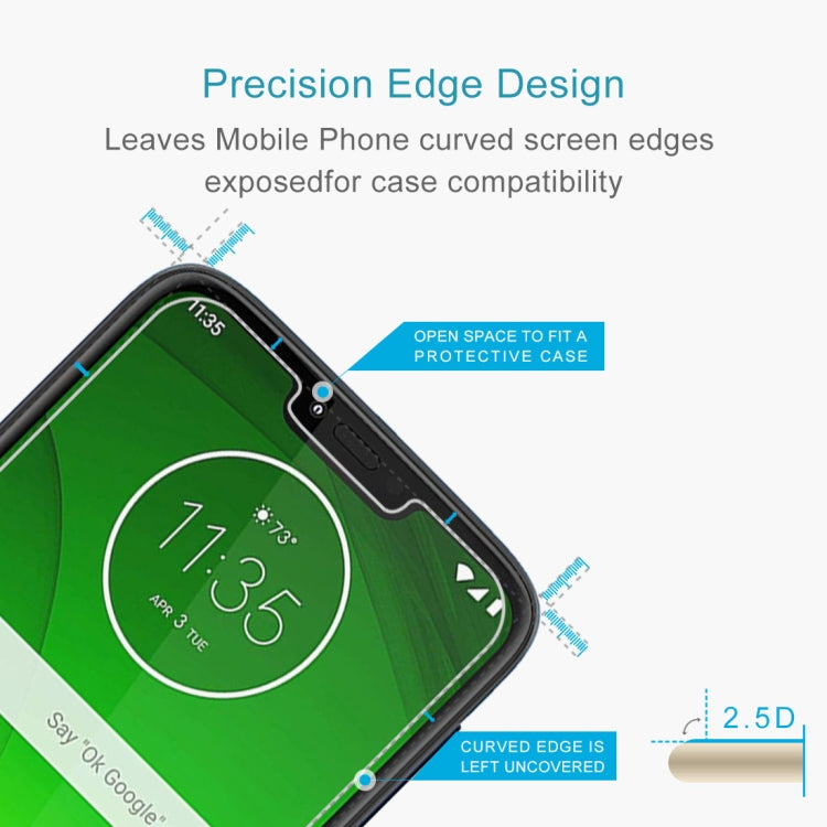 100 PCS 0.26mm 9H 2.5D Tempered Glass Film for Motorola Moto G7 Power