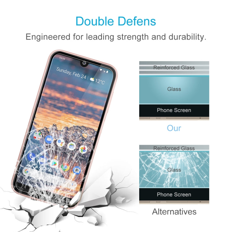 10 PCS 0.26mm 9H 2.5D Tempered Glass Film for Nokia 4.2