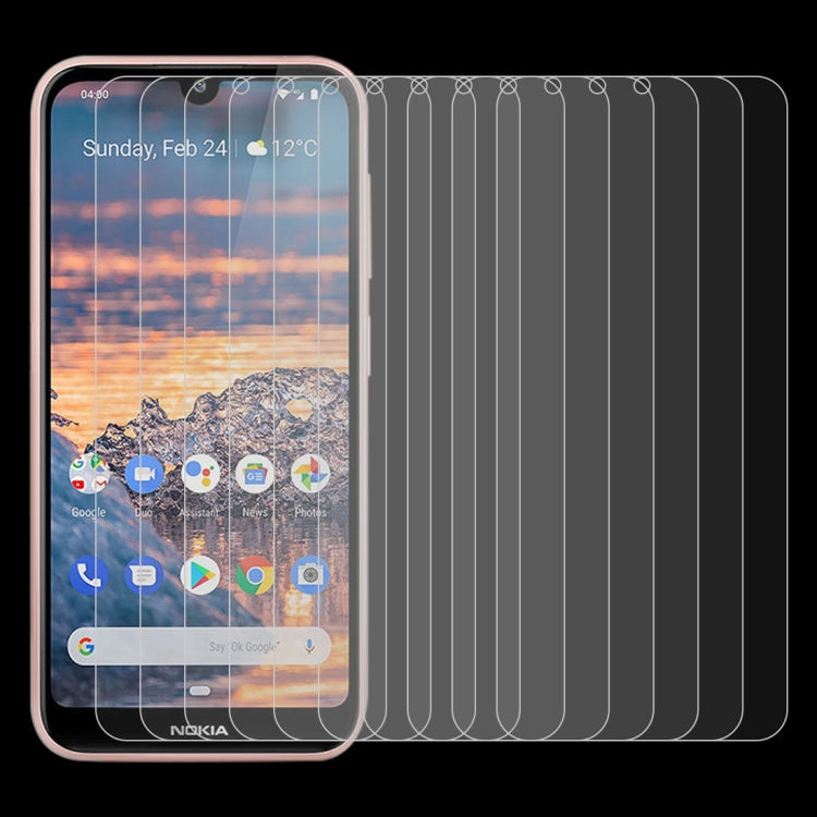 10 PCS 0.26mm 9H 2.5D Tempered Glass Film for Nokia 4.2