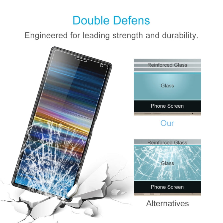 100 PCS 0.26mm 9H 2.5D Tempered Glass Film for Sony Xperia 10 Plus