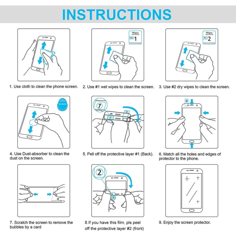 100 PCS 0.26mm 9H 2.5D Tempered Glass Film for Sony Xperia 10 Plus