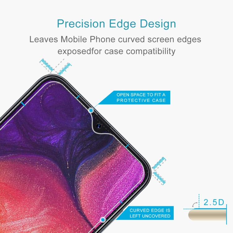 100 PCS 0.26mm 9H 2.5D Tempered Glass Film for Galaxy A50