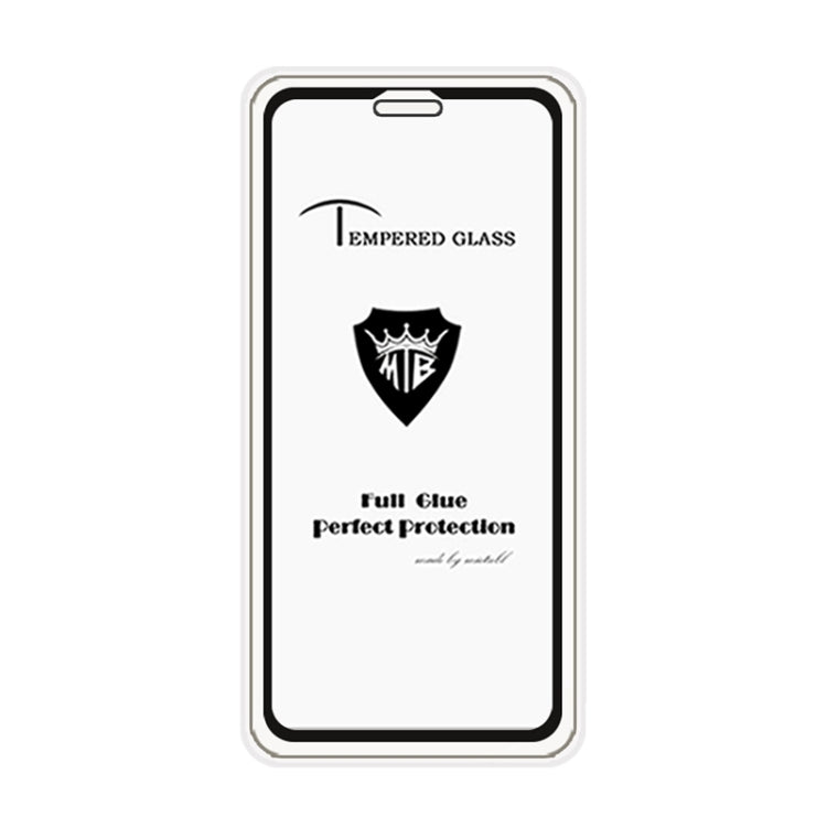For iPhone XR Full Screen Full Glue Anti-fingerprint Tempered Glass Film (Black)